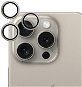 Epico iPhone 15 Pro/15 Pro Max kamera védő fólia - alumínium, természetes titán - Kamera védő fólia