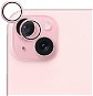 Epico hliníkové ochranné sklo na šošovky fotoaparátu pre iPhone 15/15 Plus – ružové - Ochranné sklo na objektív