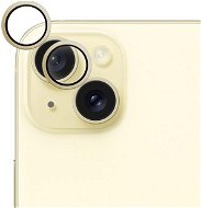 Kamera védő fólia Epico iPhone 15/15 Plus kamera védő fólia - alumínium, sárga - Ochranné sklo na objektiv
