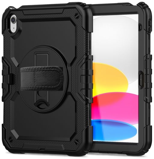 Epico outdoor tok Apple iPad 10,9" (2022) készülékhez tartóval és védőfóliával - fekete