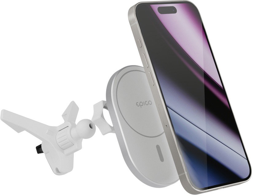 Epico Ellipse Wireless Car Charger - MagSafe compatible - ezüst