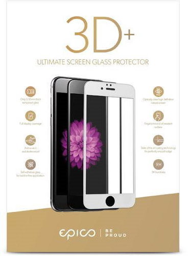 Epico Glass 3D+ for iPhone 6/6S/7/8 Black - Glass Screen Protector - Main image