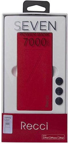 Epico RECCI 7000mAh red - Power Bank - Main image