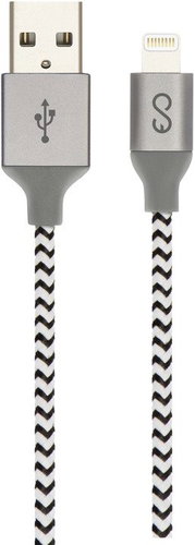 Epico Braided Lightning White/Black - Data Cable - Main image