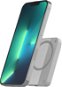 Epico 4200mAh MagSafe kompatibilní bezdrátová power banka - světle šedá - Powerbanka