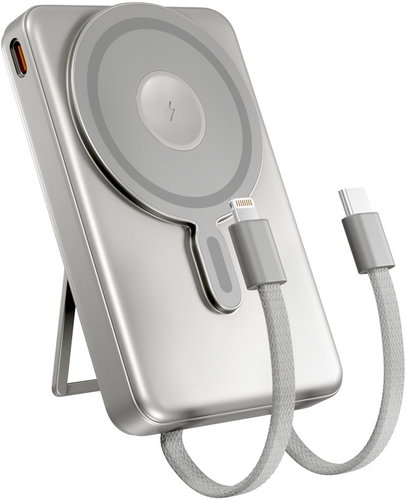 Spello ForcePack 4v1 10000mAh magnetická bezdrátová powerbanka SM75 - titanová - Powerbanka - Main image