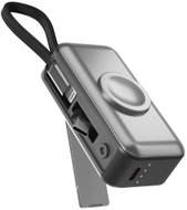 Spello ForcePack Mini 2in1 5000mAh powerbanka s nabíjením hodinek a stojánkem SP09 - vesmírně šedá - Power Bank