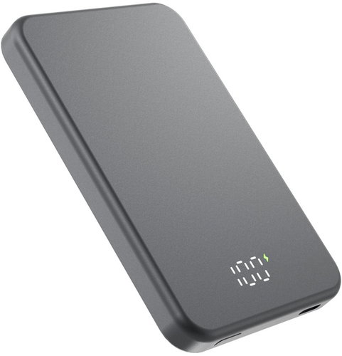 Epico UltraPack 5000 mAh Mag+ Aluminium Wireless Power Bank EM43, Space Grey - Power Bank - Main image