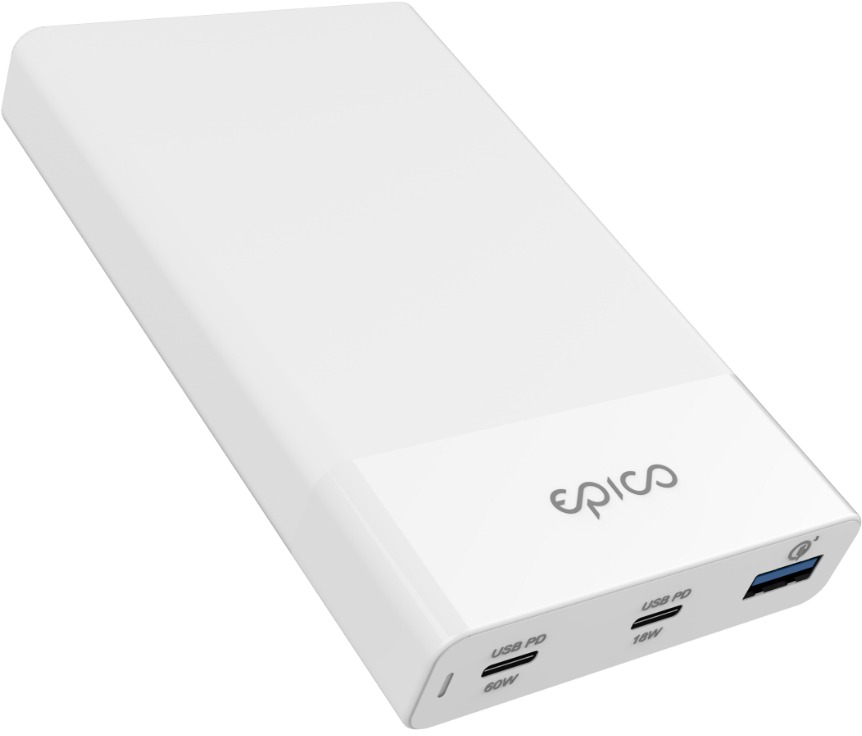 Epico 60 W és 18 W PD töltő - fehér