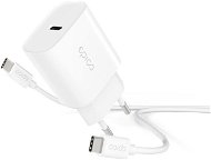 Epico 20W PD töltőfej, USB-C to USB-C kábel, 1,2 m, fehér - Töltő adapter