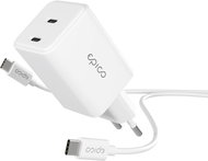 Epico UltraBoost EA30 45W GaN Power Adapter with 1.2m USB-C to USB-C Cable - White - AC Adapter