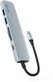 Epico 6v1 hliníkový hub 8K s USB-C konektorem - blankytně modrá