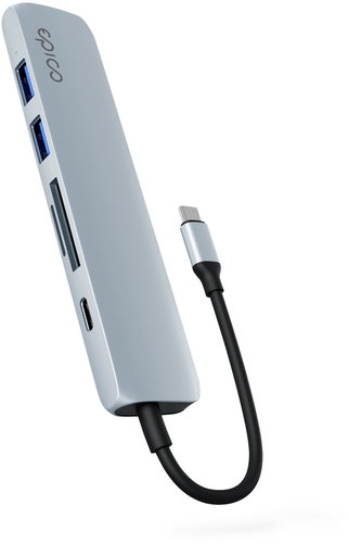 Epico 6in1 alumínium hub + 8K USB-C csatlakozó - kék - USB Hub - Fő fotó
