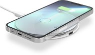 Epico Wireless Charger 10W/7.5W/5W - White and Silver - Wireless Charger