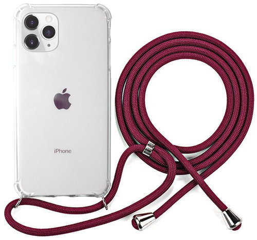 Epico Nake String Case iPhone 11 Pro Max, Transparent White/Red - Phone Cover - Main image