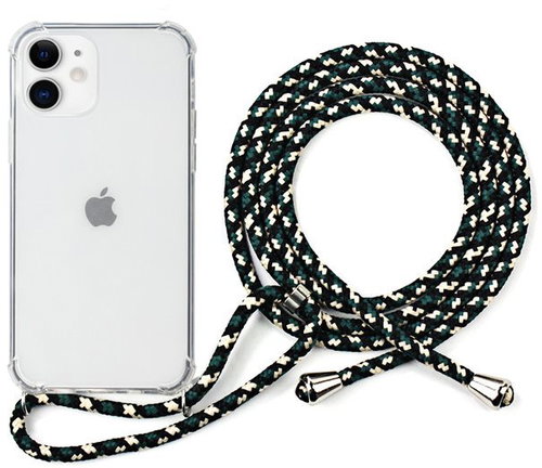 Epico Nake String Case iPhone 12 mini, Transparent White/Black-White - Phone Cover - Main image