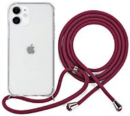 Epico Nake String Case iPhone 12 mini, Transparent White/Red - Phone Cover
