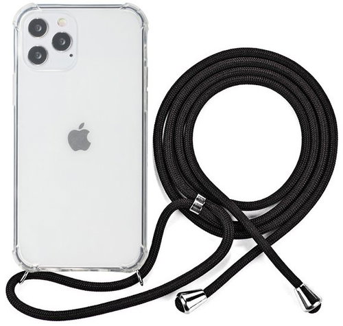 Epico Nake String Case iPhone 12 Pro Max, Transparent White/Black - Phone Cover - Main image