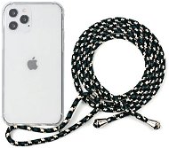 Epico Nake String Case iPhone 12 Pro Max Transparent White/Black-White - Phone Cover