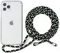 Epico Nake String Case iPhone 12 Pro Max biela transparentná/čierno-biela - Kryt na mobil