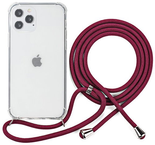 Epico Nake String Case iPhone 12/12 Pro Transparent White/Red - Phone Cover - Main image