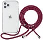 Epico Nake String Case iPhone 12/12 Pro Transparent White/Red - Phone Cover