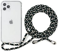 Epico Nake String Case iPhone 12/12 Pro biela transparentná/ čierno-biela - Kryt na mobil