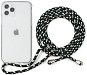 Epico Nake String Case iPhone 12/12 Pro Transparent White/Black-White - Phone Cover