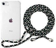 Epico Nake String Case iPhone 7/8/SE - weiß transparent / schwarz - weiß - Handyhülle