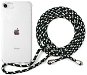 Epico Nake String Case iPhone 7/8/SE, Transparent White/Black-White - Phone Cover