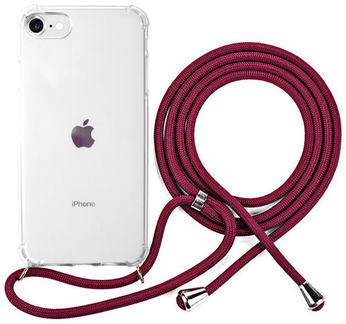 Epico Nake String Case iPhone 7/8 / SE, Transparent White/Red - Phone Cover - Main image