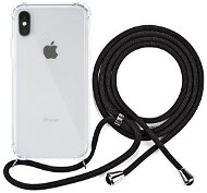 Epico Nake String Case iPhone X/XS, Transparent White/Black - Phone Cover