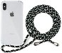 Epico Nake String Case iPhone X/XS fehér átlátszó / fekete-fehér tok - Telefon tok