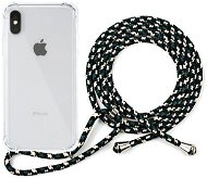 Epico Nake String Case iPhone X/XS fehér átlátszó / fekete-fehér tok - Telefon tok