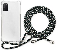 Epico Nake String Case Samsung Galaxy A41 fehér átlátszó / fekete-fehér tok - Telefon tok