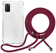Epico Nake String Case Samsung Galaxy A41, Transparent White/Red - Phone Cover