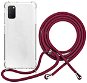 Epico Nake String Case Samsung Galaxy A41, Transparent White/Red - Phone Cover