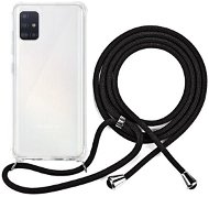 Epico Nake String Case Samsung Galaxy A51 - fehér átlátszó / fekete - Telefon tok