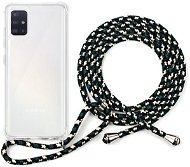 Epico Nake String Case Samsung Galaxy A51 fehér átlátszó / fekete-fehér tok - Telefon tok