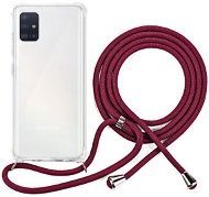 Epico Nake String Case Samsung Galaxy A51, Transparent White/Red - Phone Cover