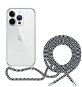 Epico iPhone 13 Pro fekete-fehér átlátszó tok nyakpánttal - Telefon tok