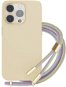 Handyhülle EPICO Silikonhülle mit Umhängeband für iPhone 13 / 14 - beige - Kryt na mobil