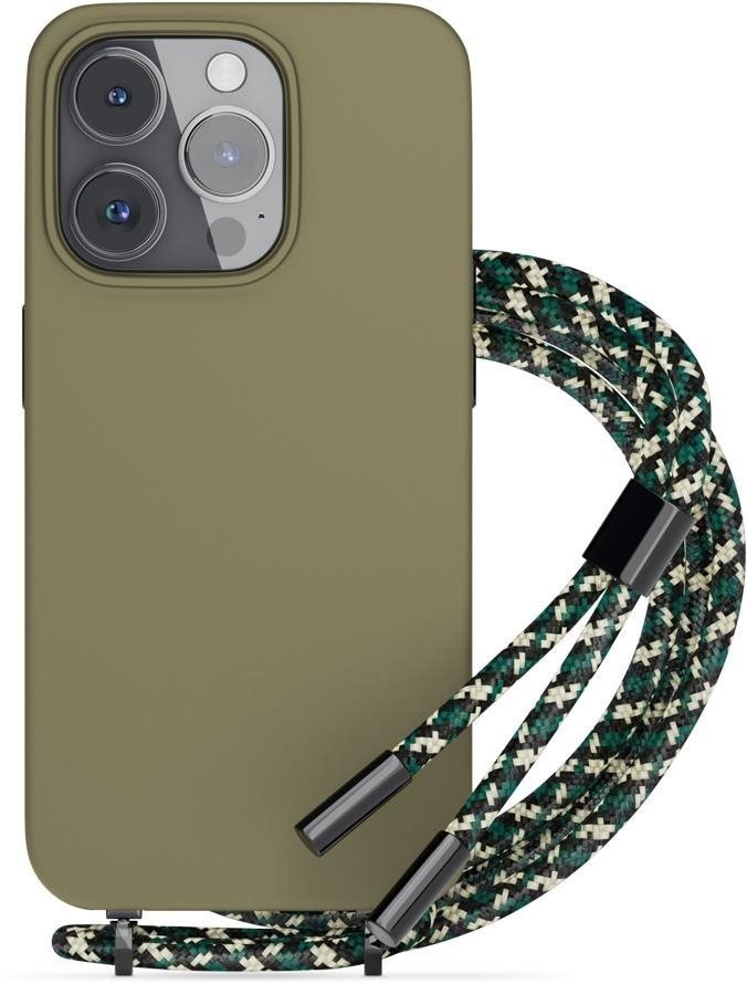 Epico iPhone 14 Plus szilikon zöld tok pánttal