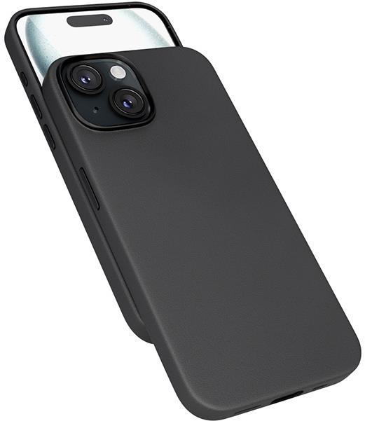 Epico Mag+ iPhone 15 fekete bőr tok