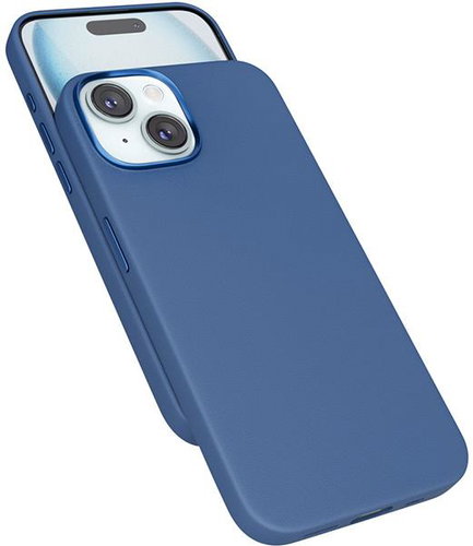 Epico Mag+ iPhone 15 kék bőr tok - Telefon tok - Fő fotó