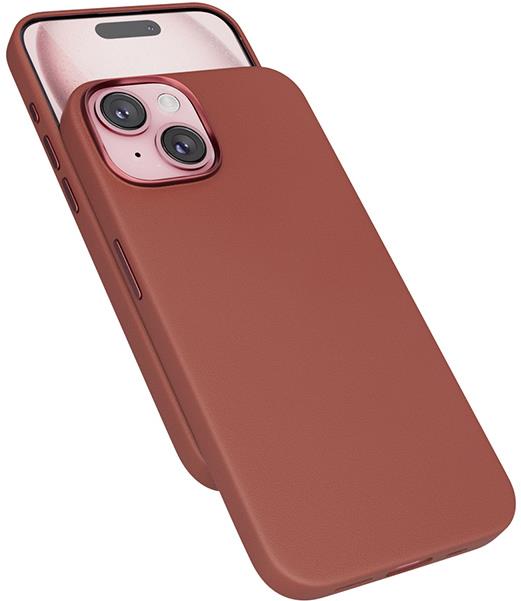 Epico Mag+ iPhone 15 barna bőr tok