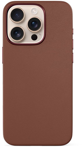Epico Mag+ iPhone 16 Pro barna bőr tok - Telefon tok - Fő fotó