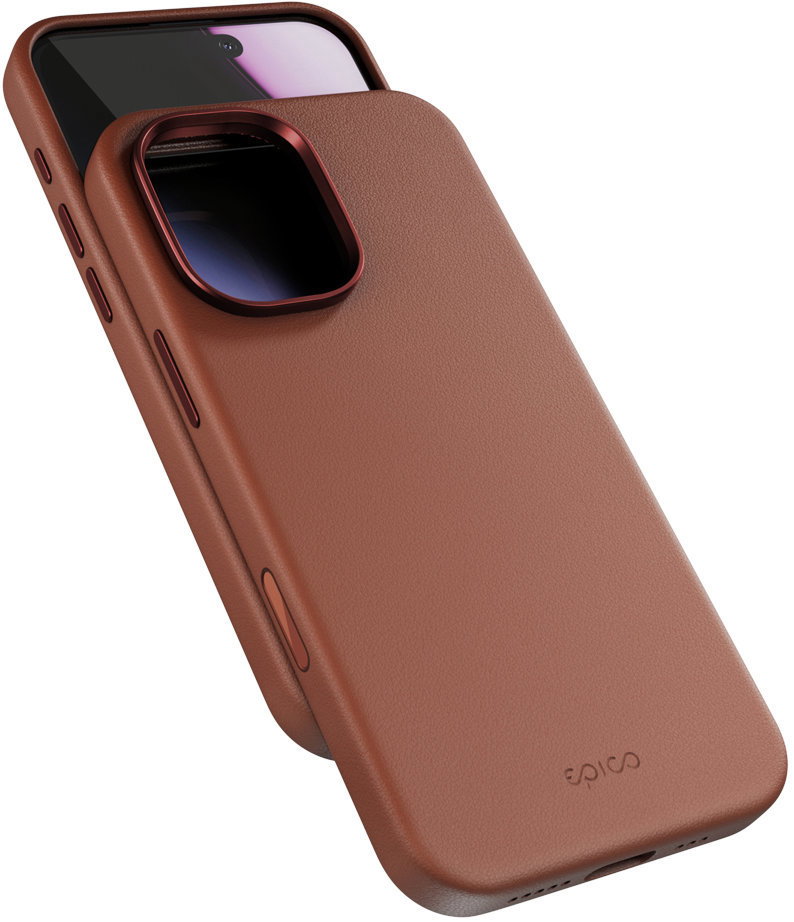 Epico Mag+ iPhone 17 barna bőrtok