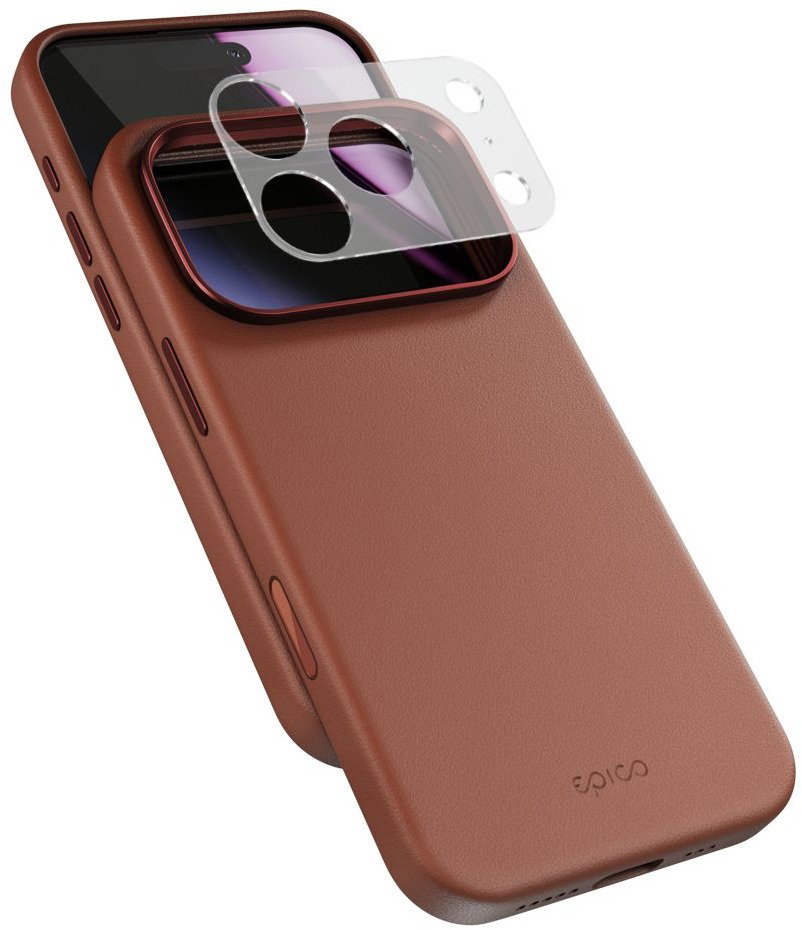Epico Mag+ iPhone 17 Pro barna bőrtok