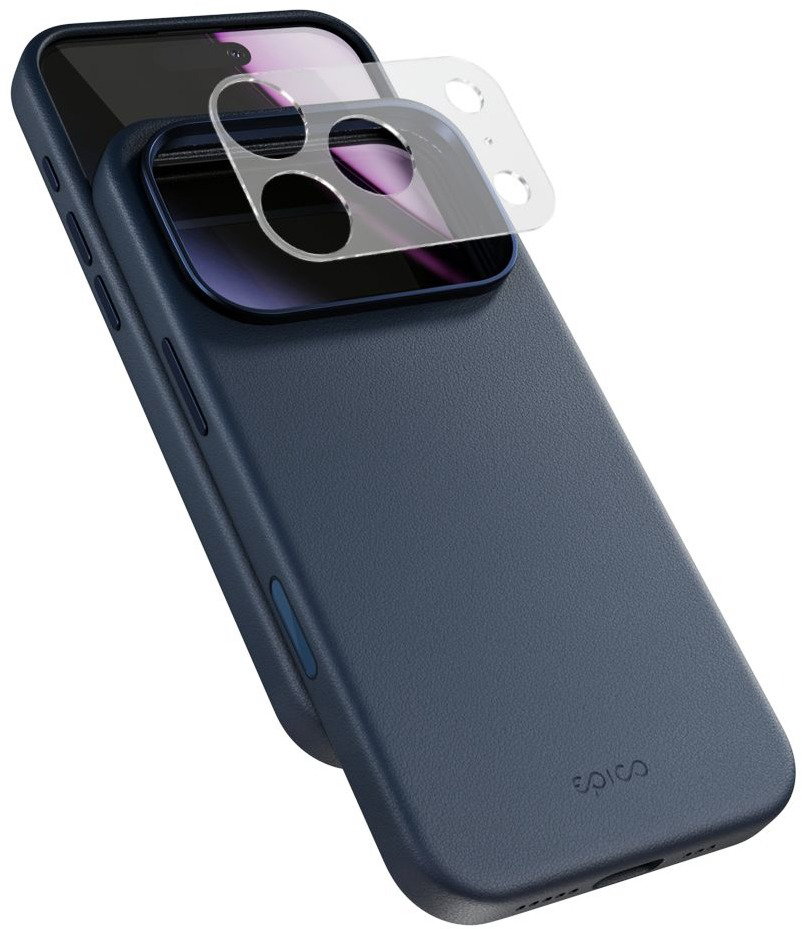 Epico Mag+ iPhone 17 Pro Max kék bőrtok
